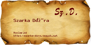 Szarka Dóra névjegykártya