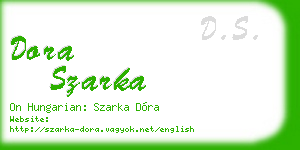 dora szarka business card